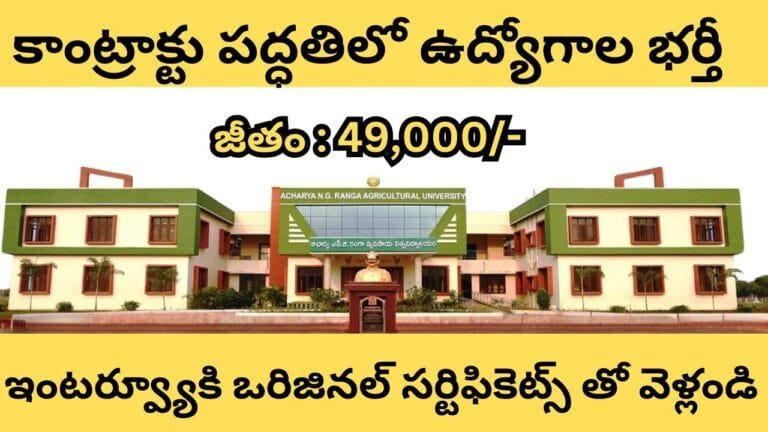 ANGRAU Contract Basis Jobs Recruitment