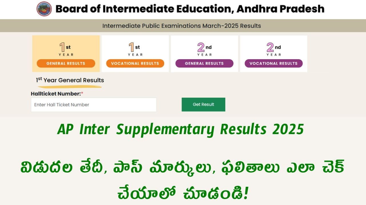 AP Inter Supplementary Results 2025